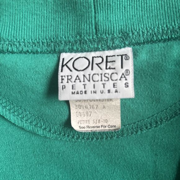 Vint Koret Francisca Made In USA Green Cardigan Sweatshirt - Petite Small (8-10) - Picture 7 of 8